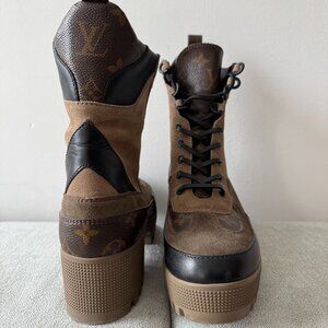 LOUIS VUITTON Laureate Platform BIEGE Desert Boot SIZE 38